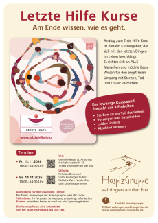 Plakat zu den Veranstaltungen